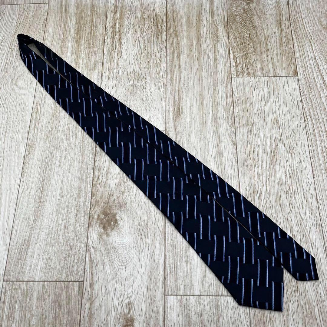 ✨極美品✨ISSEY MIYAKE ネクタイ ストライプ ネイビー シルク100
