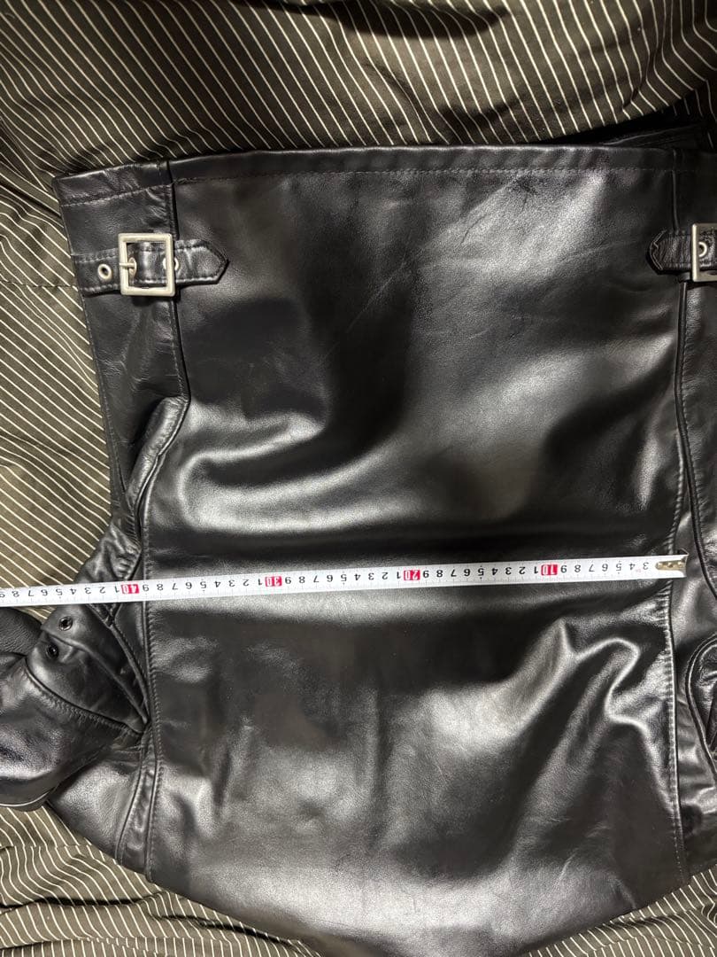 USA製 Schott 革 シングルライダースジャケット ブラックサイズ36