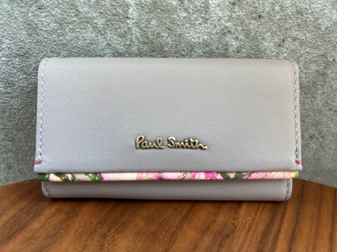 Paul Smith キーケース 4連 レザー フォトグラムアイリス 専用箱付