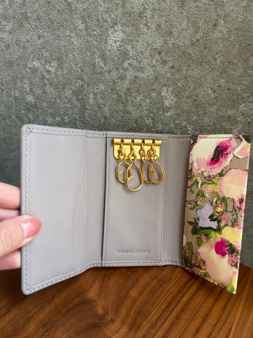 Paul Smith キーケース 4連 レザー フォトグラムアイリス 専用箱付
