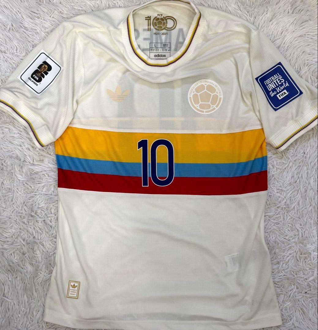 正規品　コロンビア代表100周年記念　ハメスロドリゲスフルパッチユニフォーム