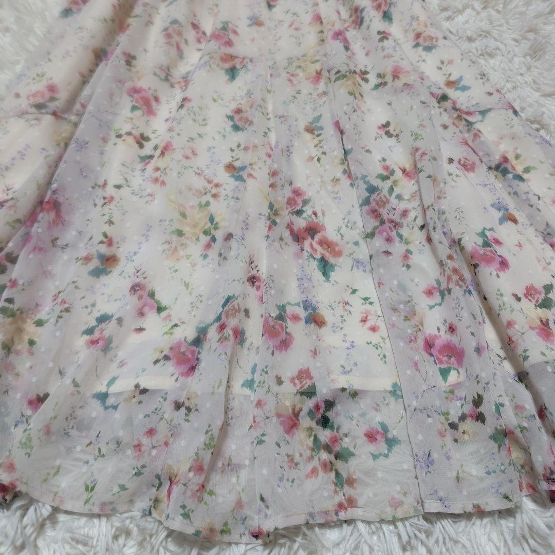 【未使用級♡希少42】2023 ローズティアラ　マキシ丈シャーリングワンピース