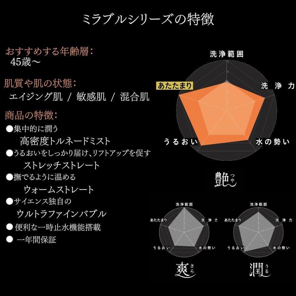 【つじっこ】Mirable 艶 シャワーヘッド ウルトラファインバブル