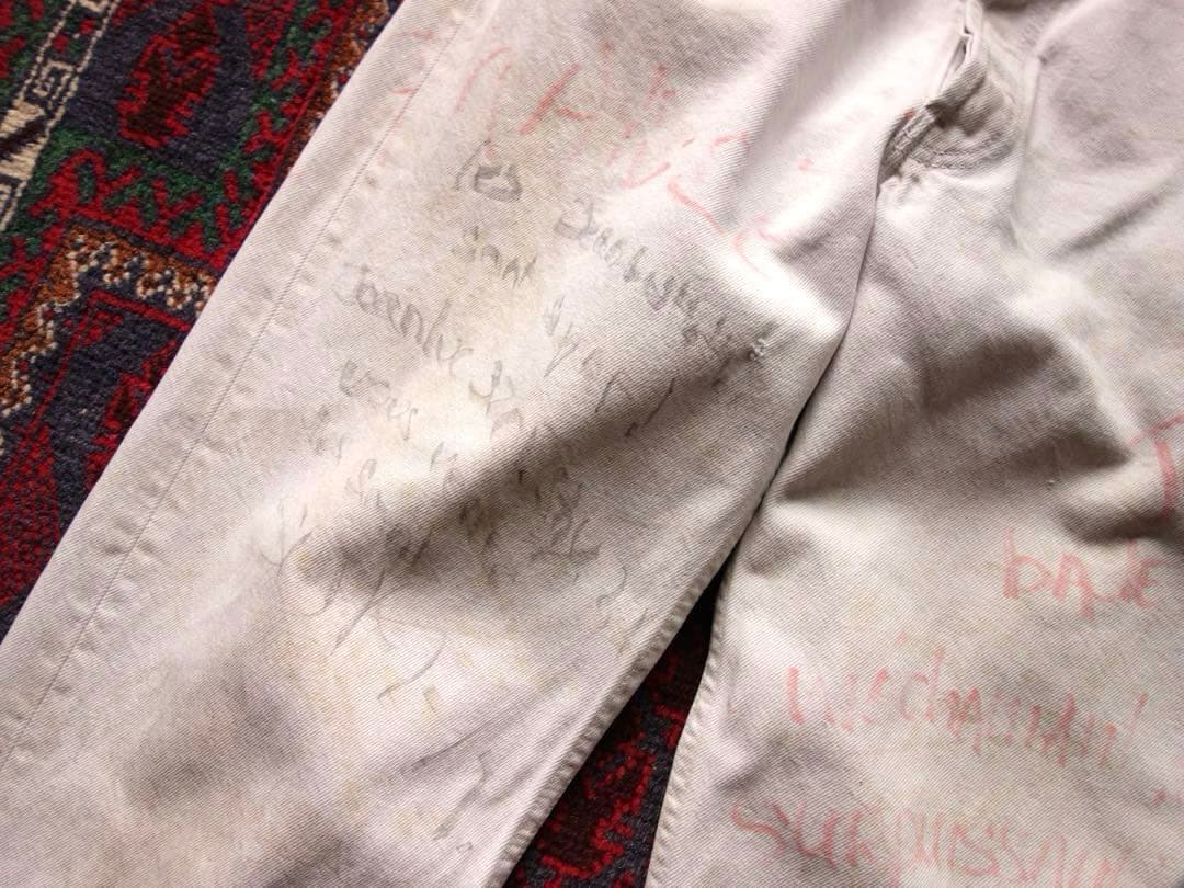 Europe Levi's 501 UK製 33 ペイント リーバイス ホワイト