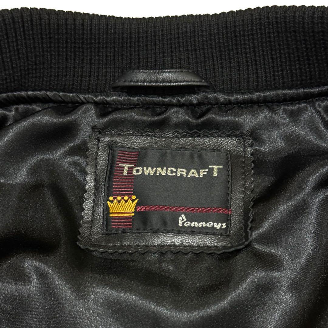 TOWNCRAFT レザーダービージャケット ブラック Mサイズ