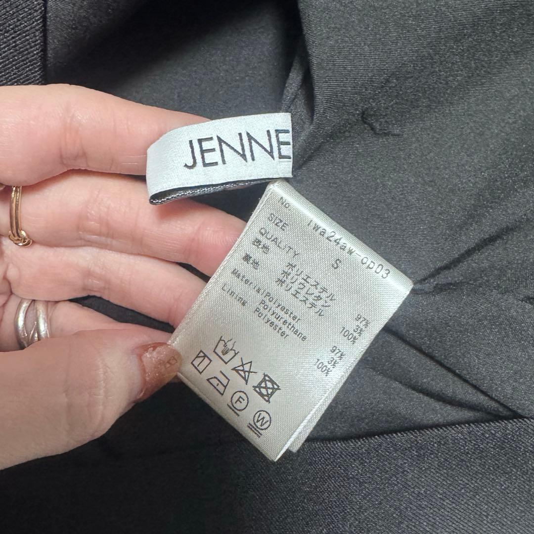 極上美品 ジェンヌ JENNE アシンメトリーカラーワンピース 定価2.6
