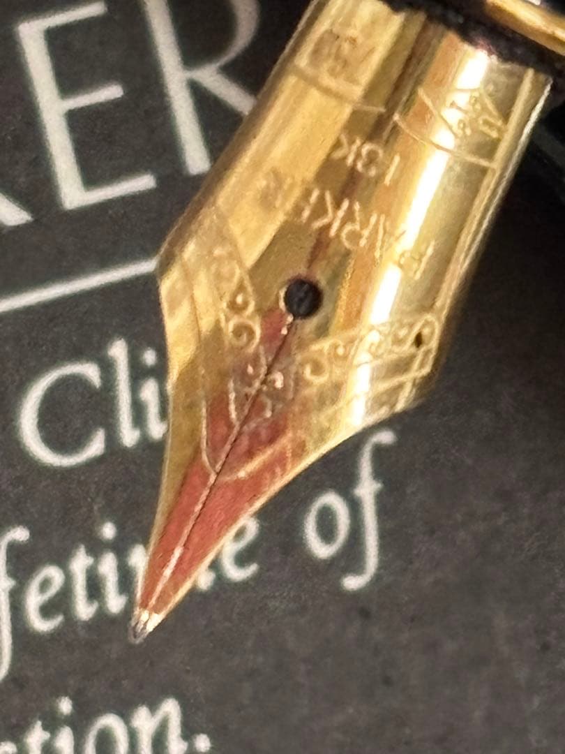 PARKER パーカーK18 750 Arrow Clip 万年筆 箱 栞入り