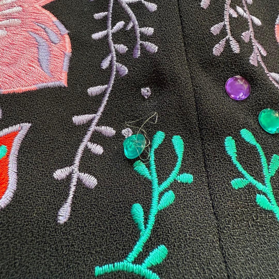 【美品】ジョンマイヤー 花柄刺繍ジャケット 黒