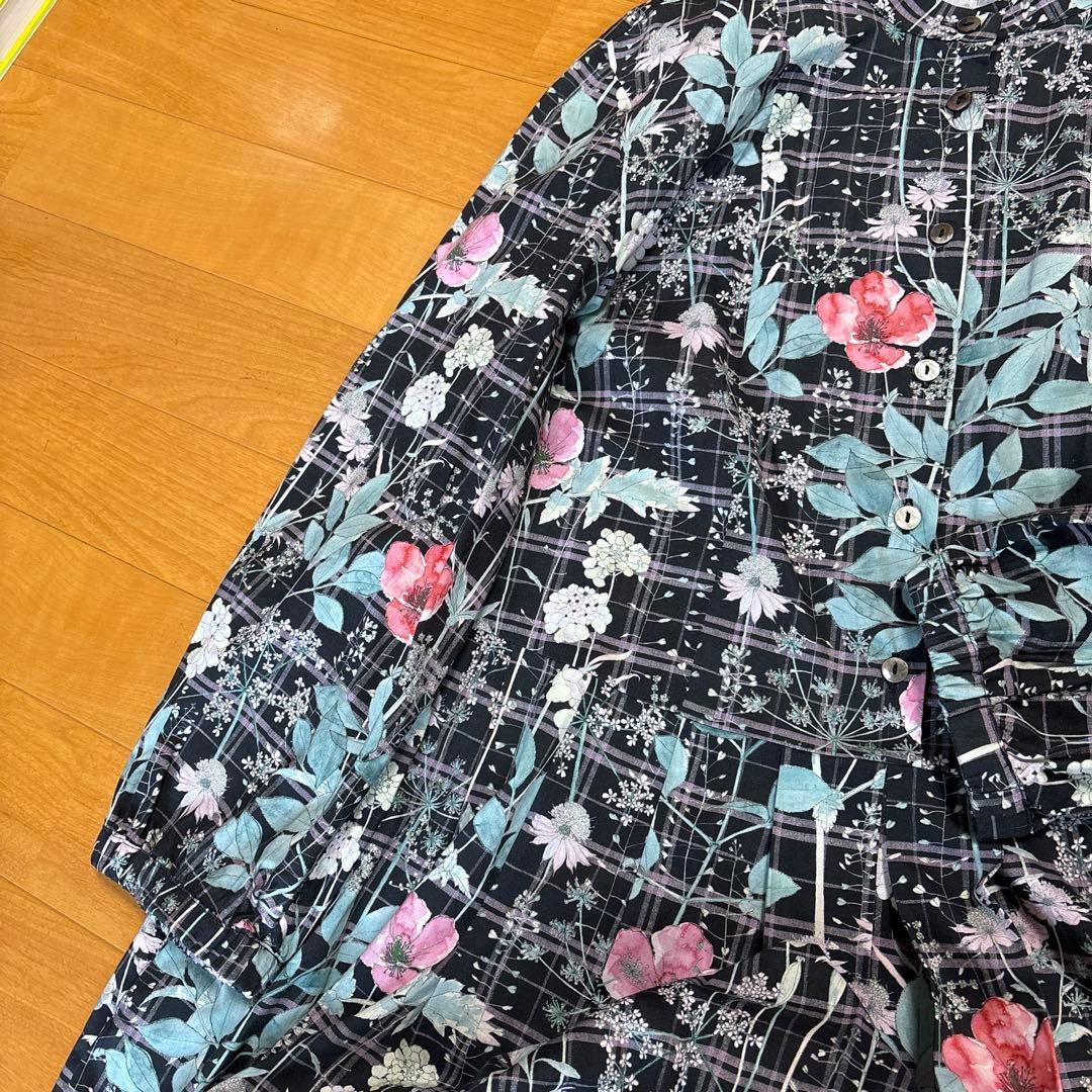 お値下げ　J. Sloane 花柄長袖ロングワンピース　リバティ　美品