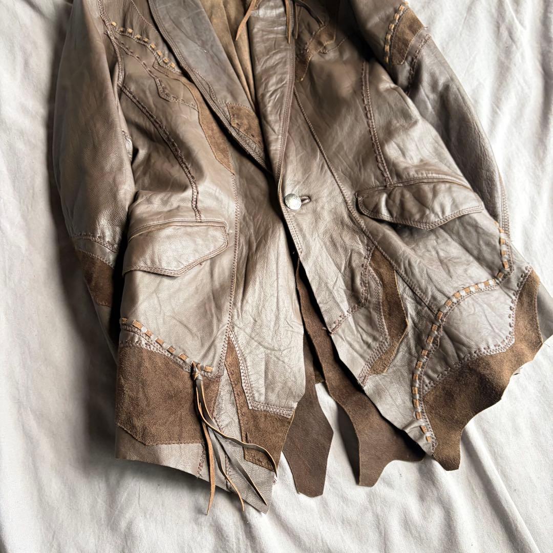 ジャケット・アウター 00s archive GOA Patchwork Leather Jacket