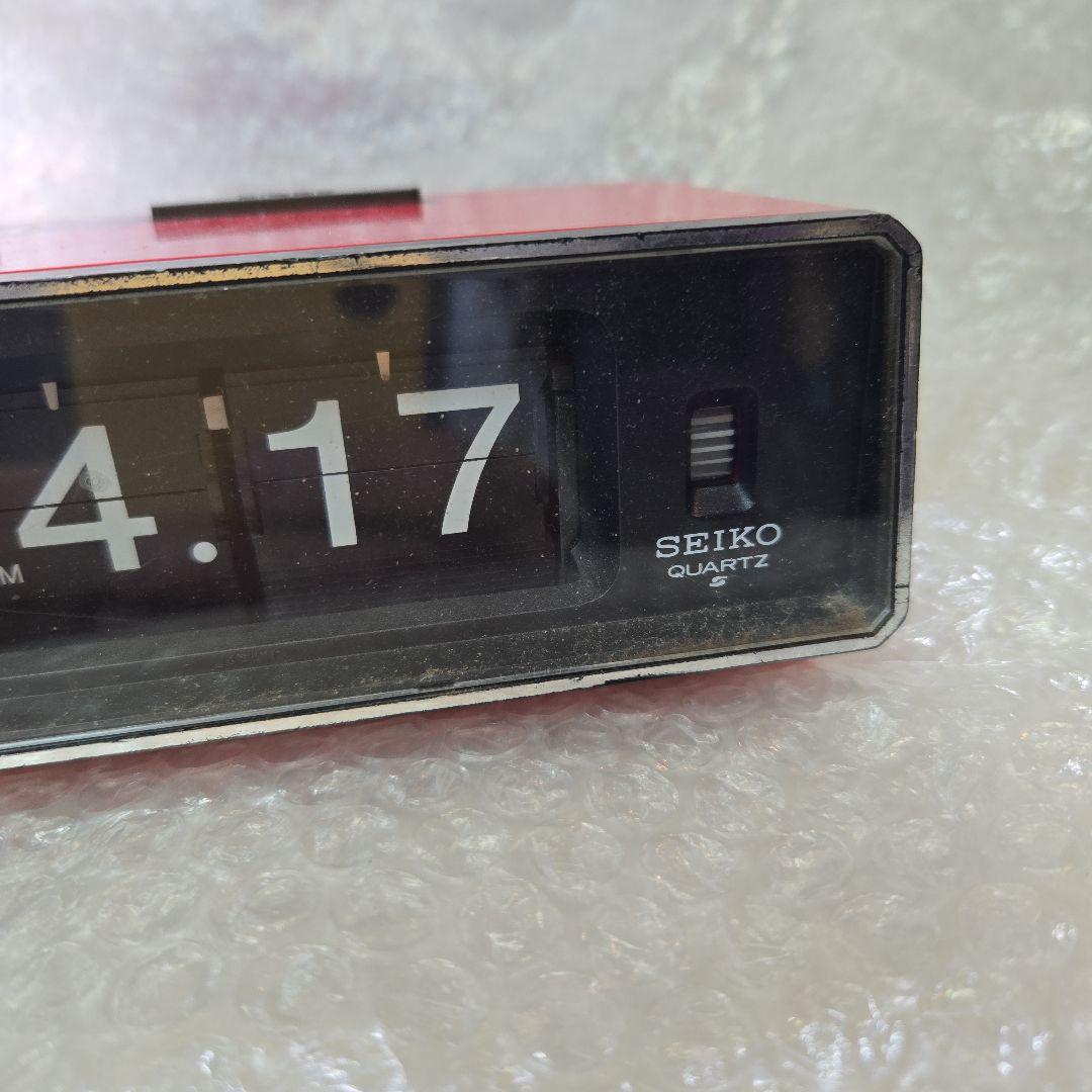 稼働品　昭和レトロ　SEIKO セイコー パタパタ時計　QN401T　置時計