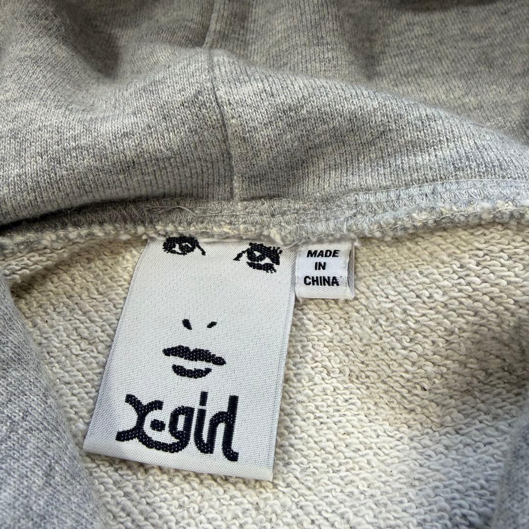 極美品 X-girl ARCH & FACE LOGO スウェット パーカー L