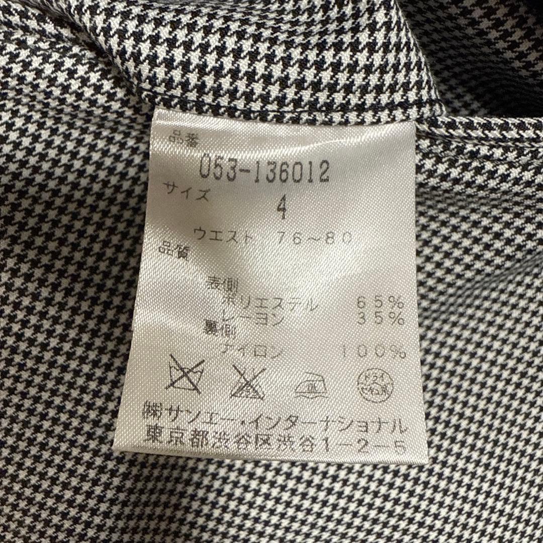 美品 PEARY GATES ゴルフパンツ 裏微起毛 暖パン 千鳥格子 サイズ4