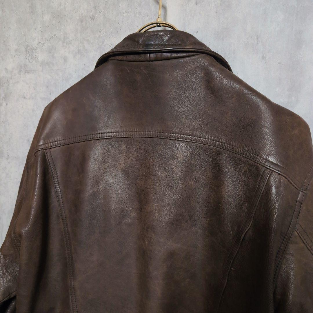 LEVI'S リーバイス【XL】レザートラッカージャケット　3rd　ブラウン