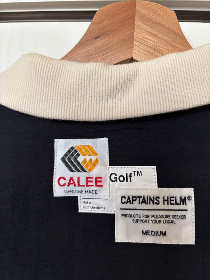 CALEE × CAPTAINS HELM GOLF トリプルネームゴルフシャツ