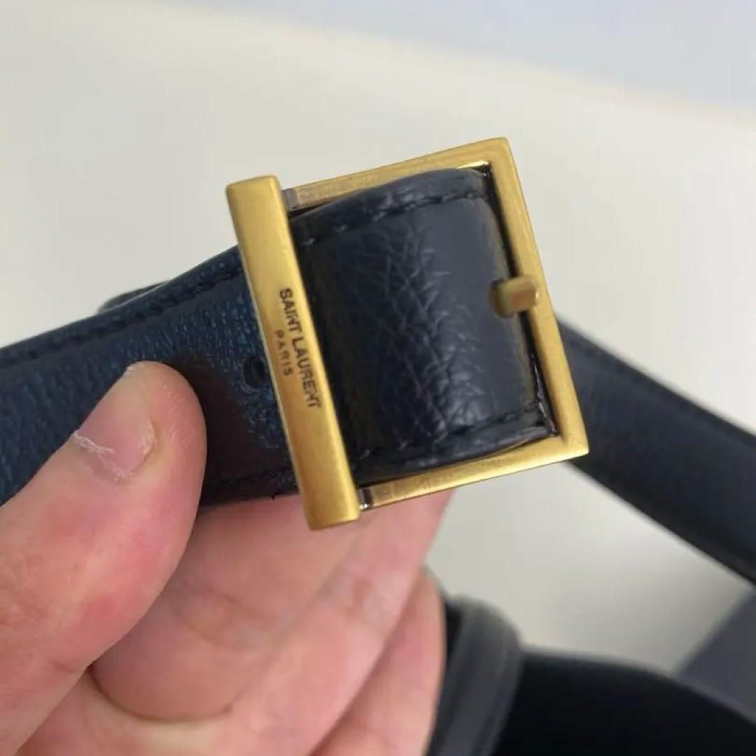 SAINT LAURENT レザー ホーボーバッグ ポーチ付き