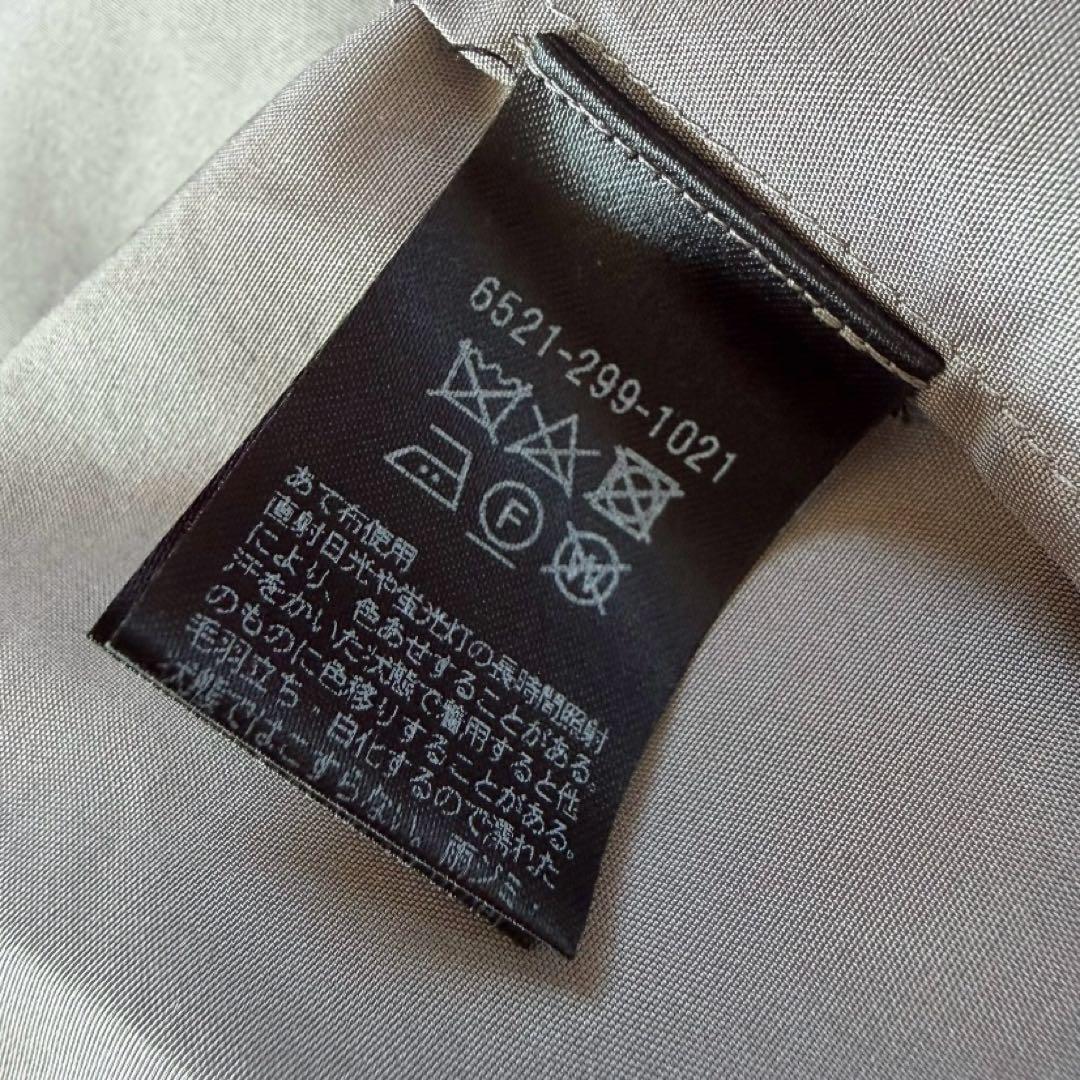 Drawer シルク ボウタイ ブラウス　ギャザー　リボン　グレージュ　38