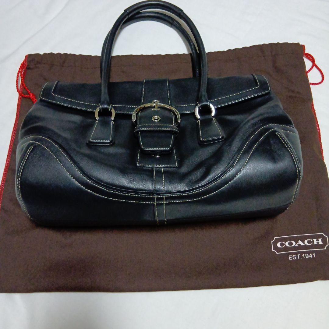 COACH ブラックレザーバッグ