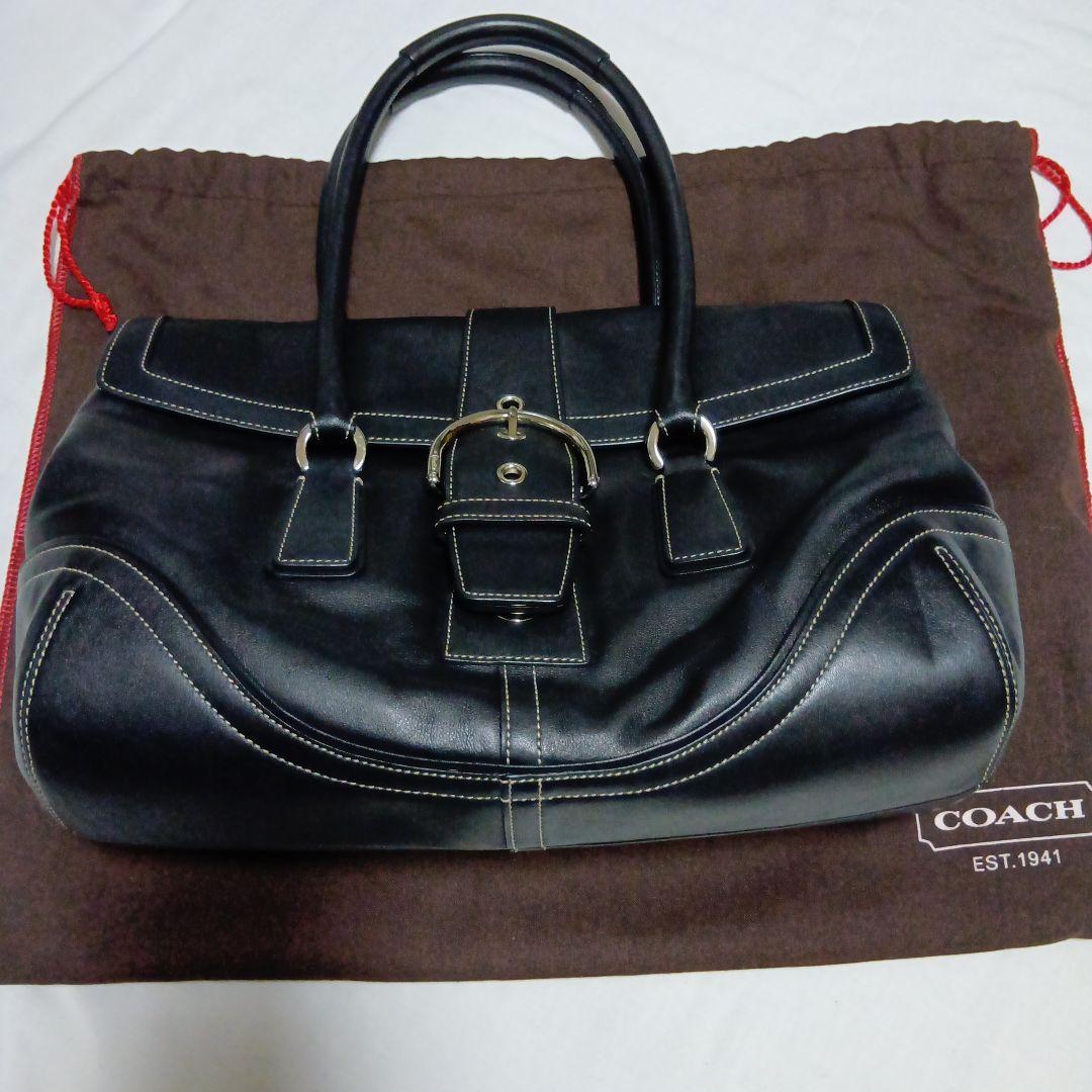 COACH ブラックレザーバッグ