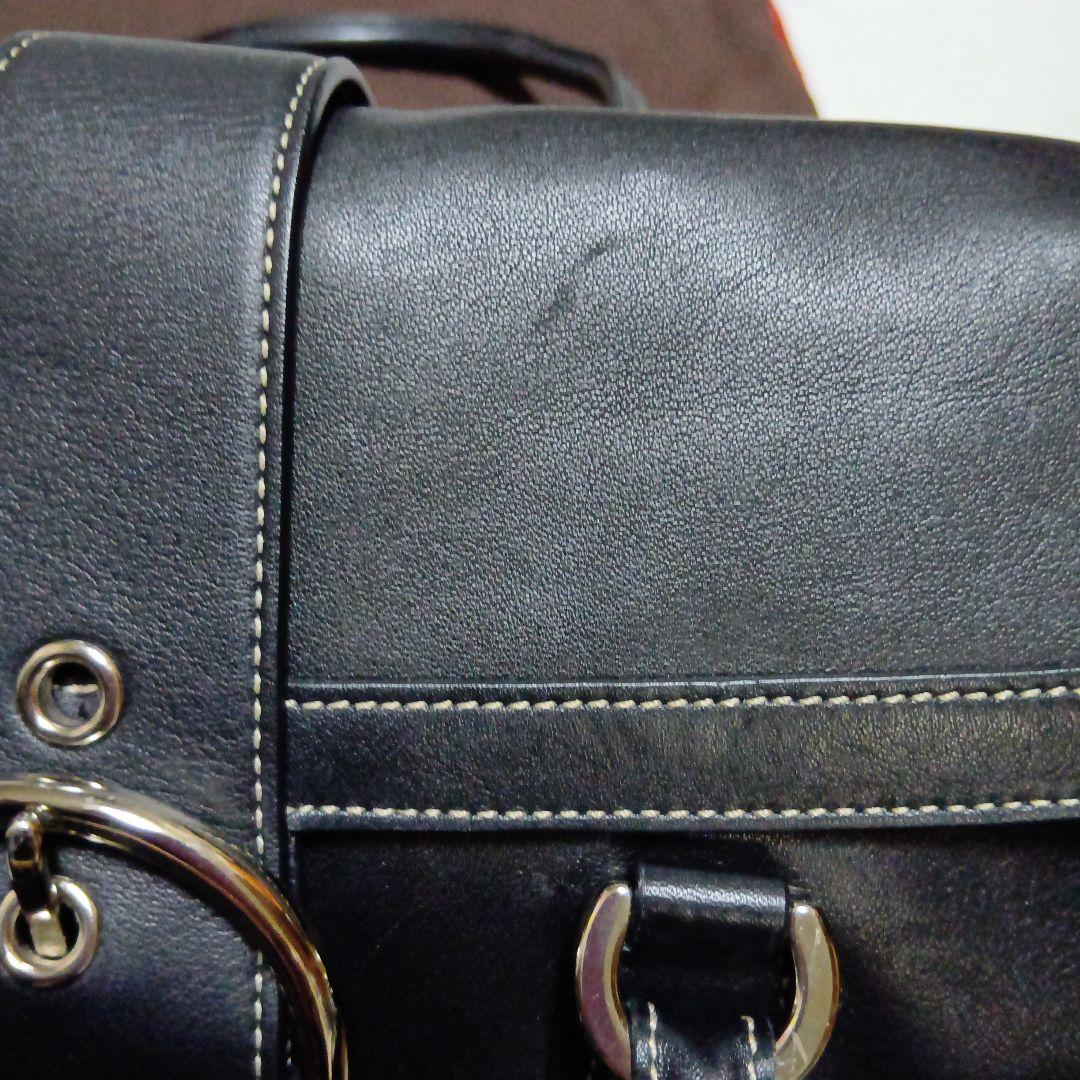 COACH ブラックレザーバッグ
