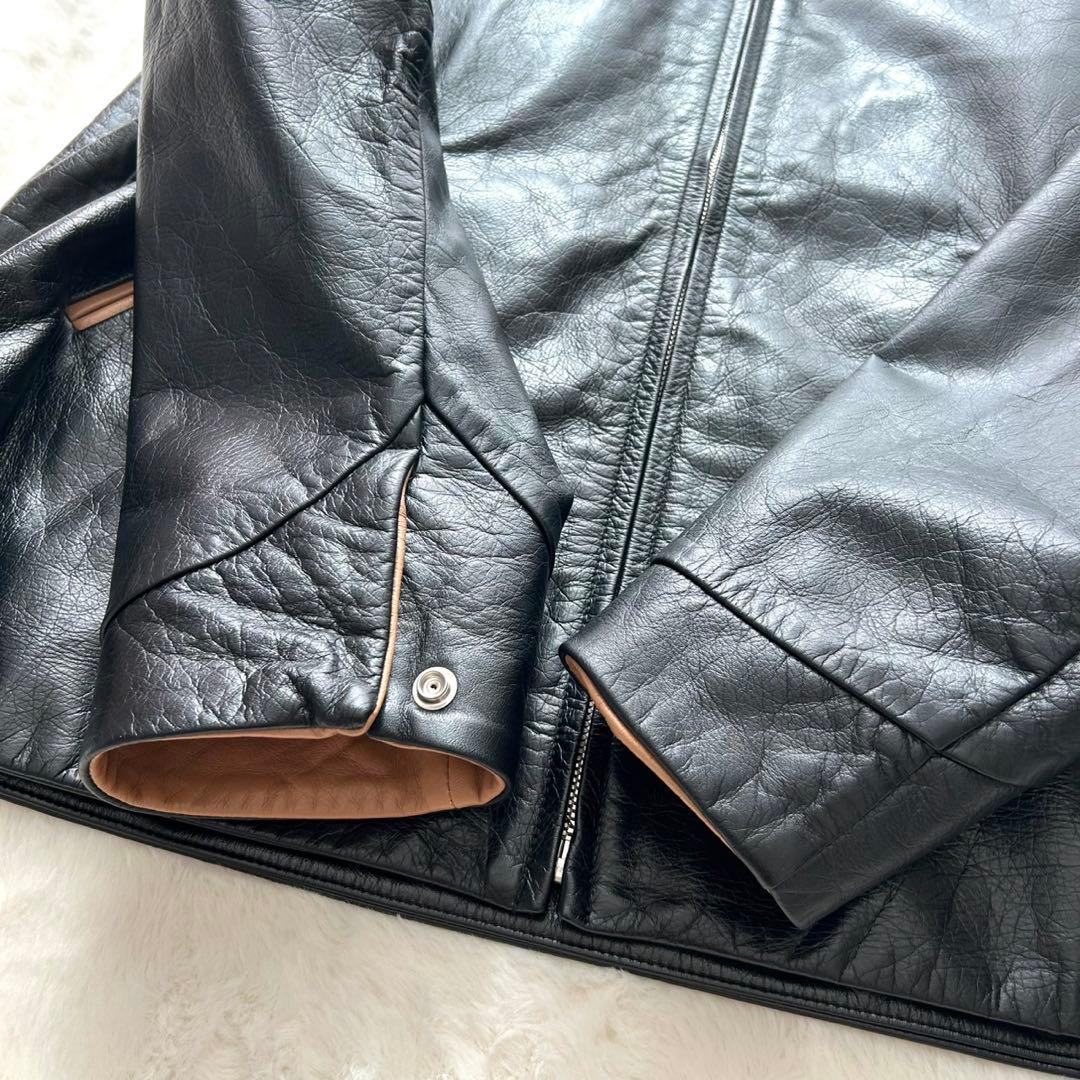 【美品】TANAKA THE COVERALL 黒 レザージャケット L 希少