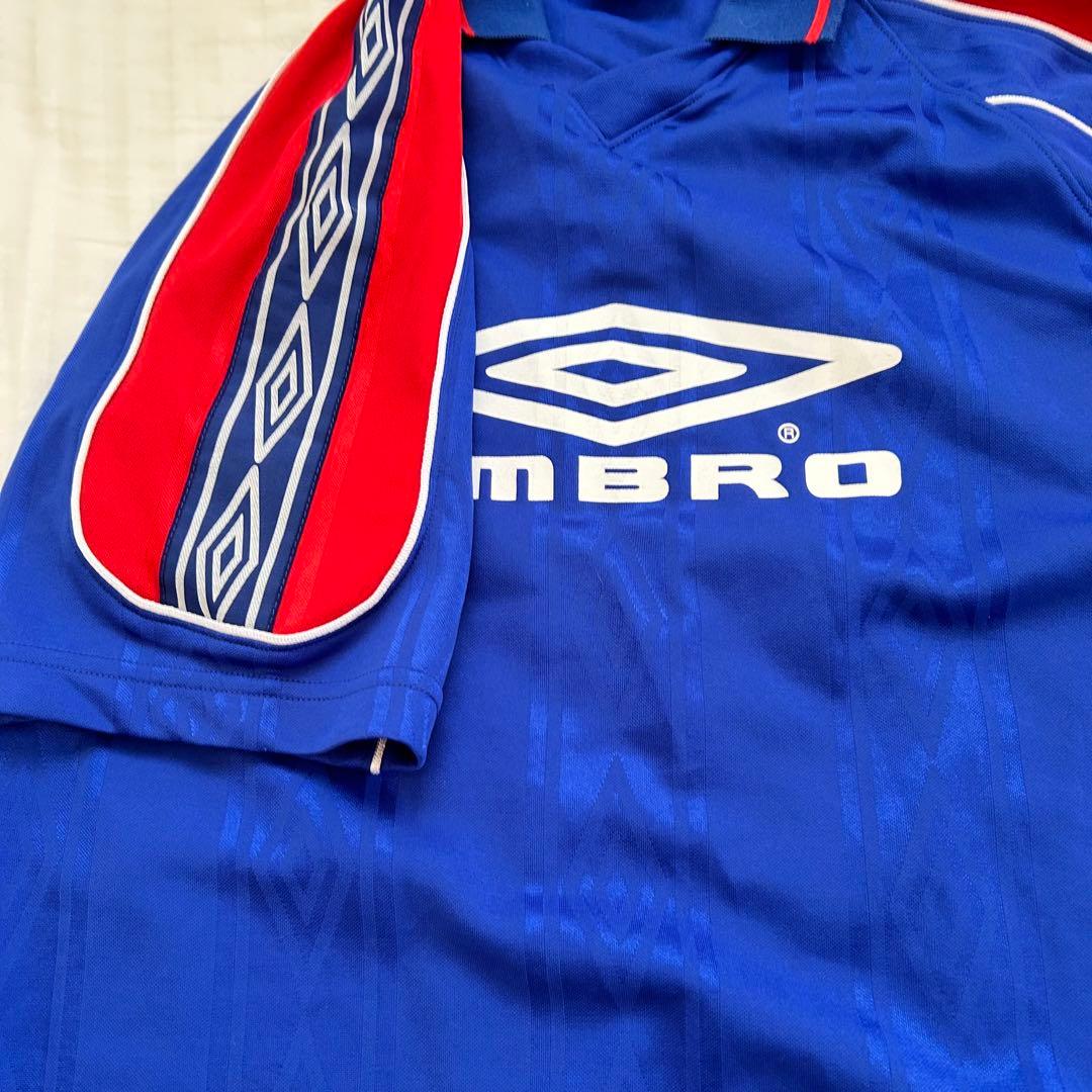UMBRO 00s デサント製　襟付きゲームシャツ　ストライプ