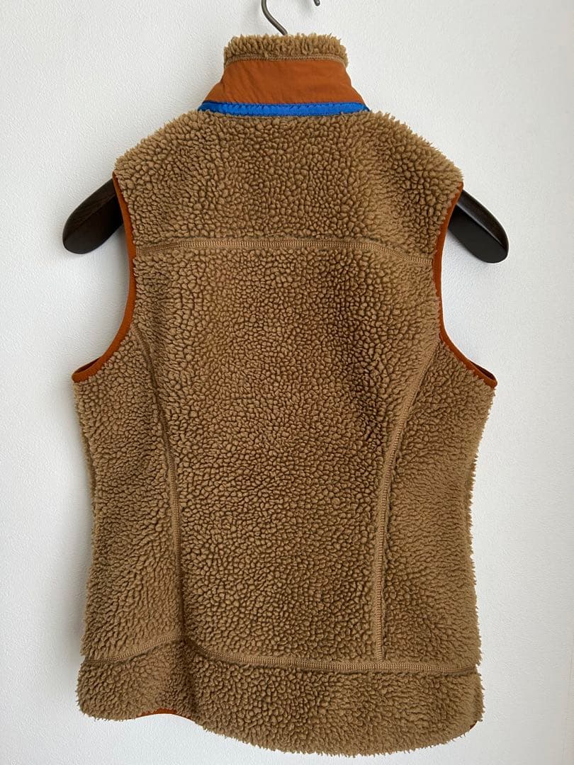 patagonia フリースベスト ブラウン・オレンジ