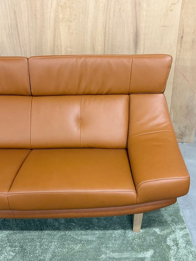 ☆GL16【山口県下松市より】超美品2人掛本革 ソファ カリモクZU46シリーズ