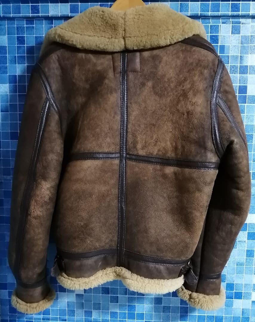 【 USA製 ブラウン シープスキン】Schott B-3 フライトジャケット