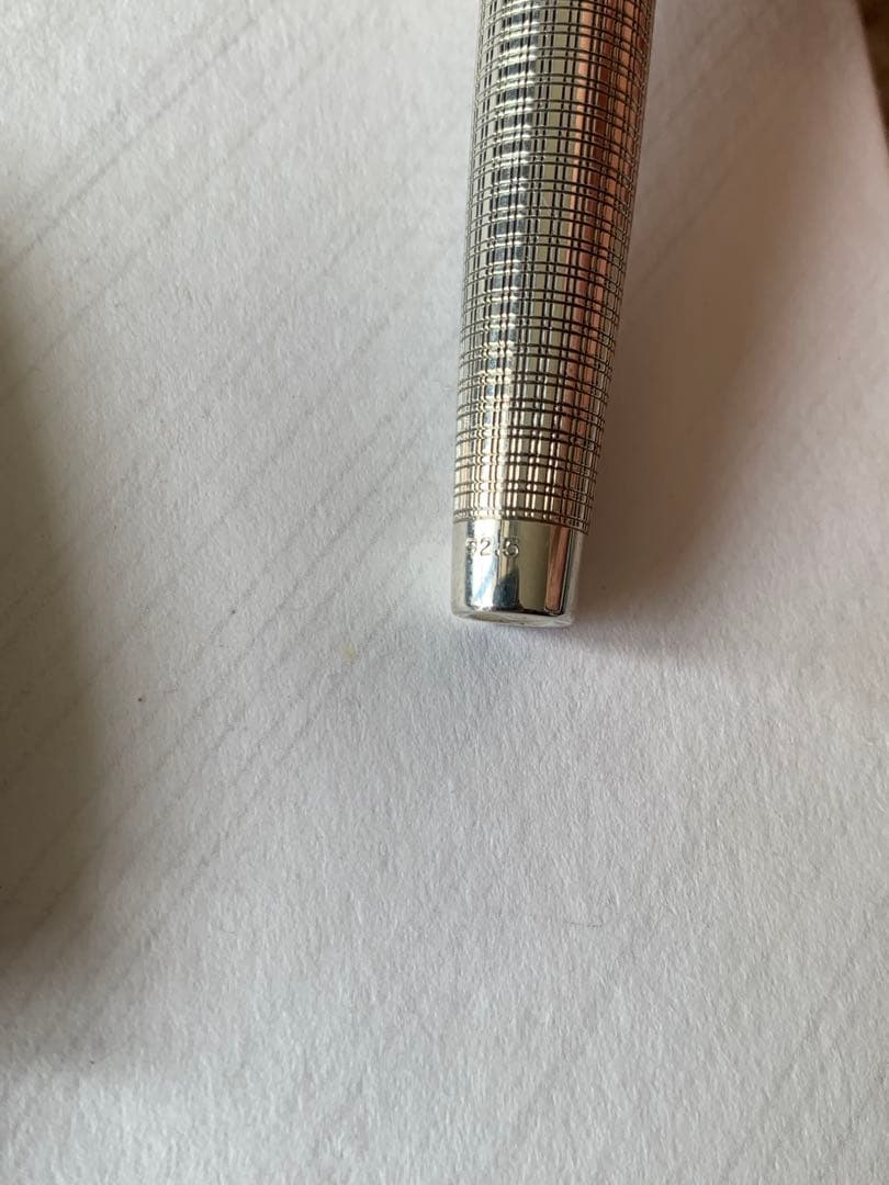 PLATINUMプラチナ スターリングシルバー 万年筆 18KWG ペン先 太字