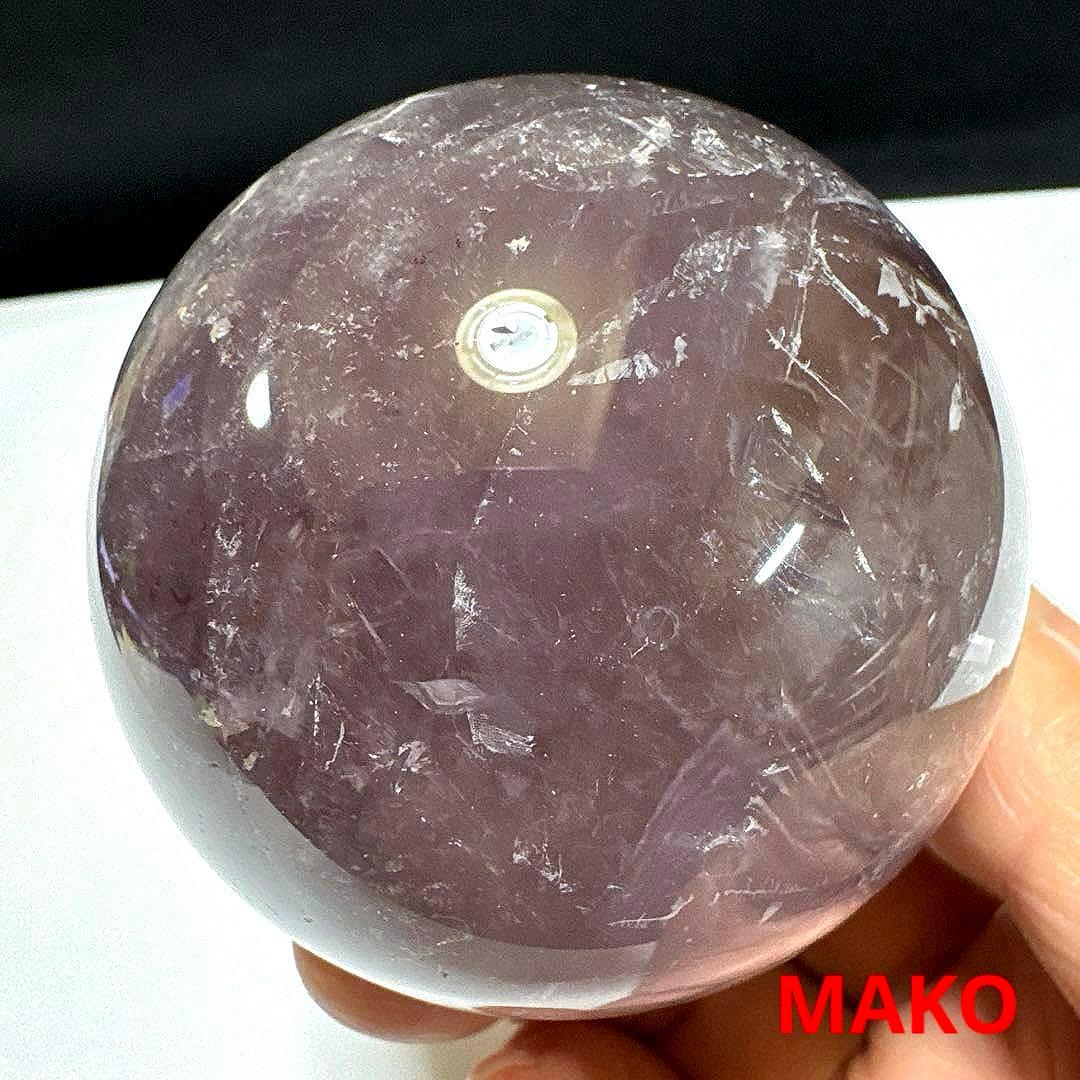 M1927☆アメジスト丸玉68mm420g☆天然石　原石☆N51101