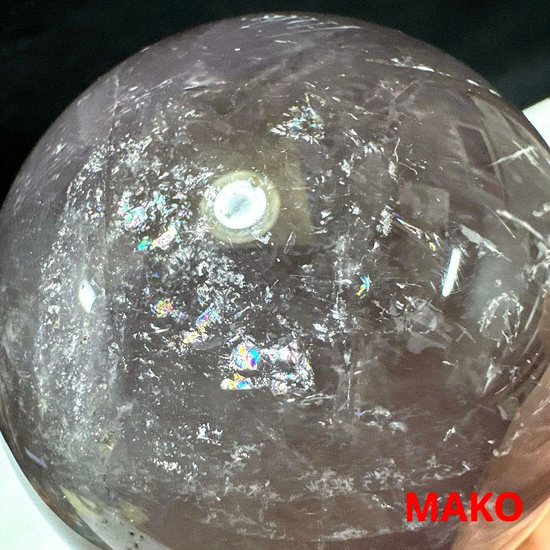 M1927☆アメジスト丸玉68mm420g☆天然石　原石☆N51101
