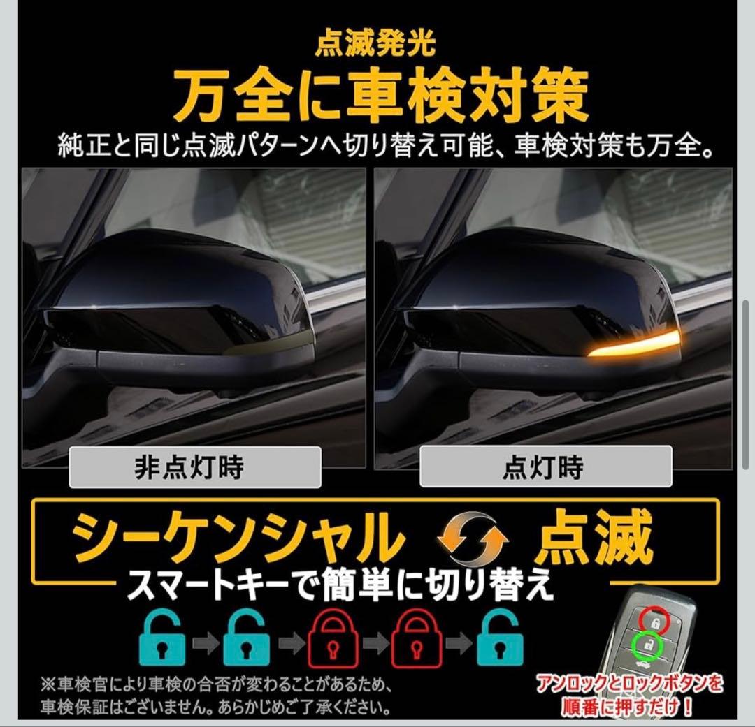 新品未使用✨プリウス 60 PRIUS シーケンシャルドアミラー　ウィンカー