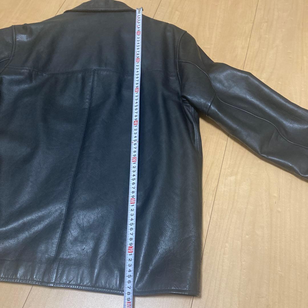 US古着 POLO ラルフローレン 牛革 レザー カーコート 野村訓市　90's