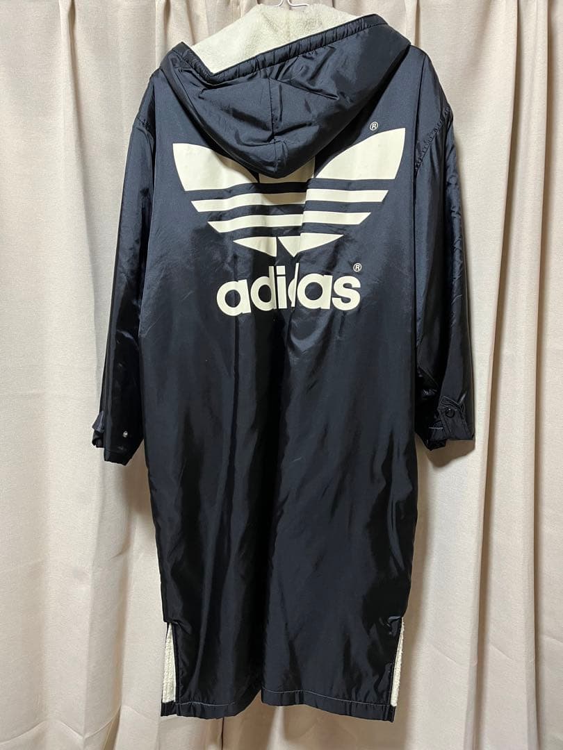 adidas フード付きベンチコート M ブラック