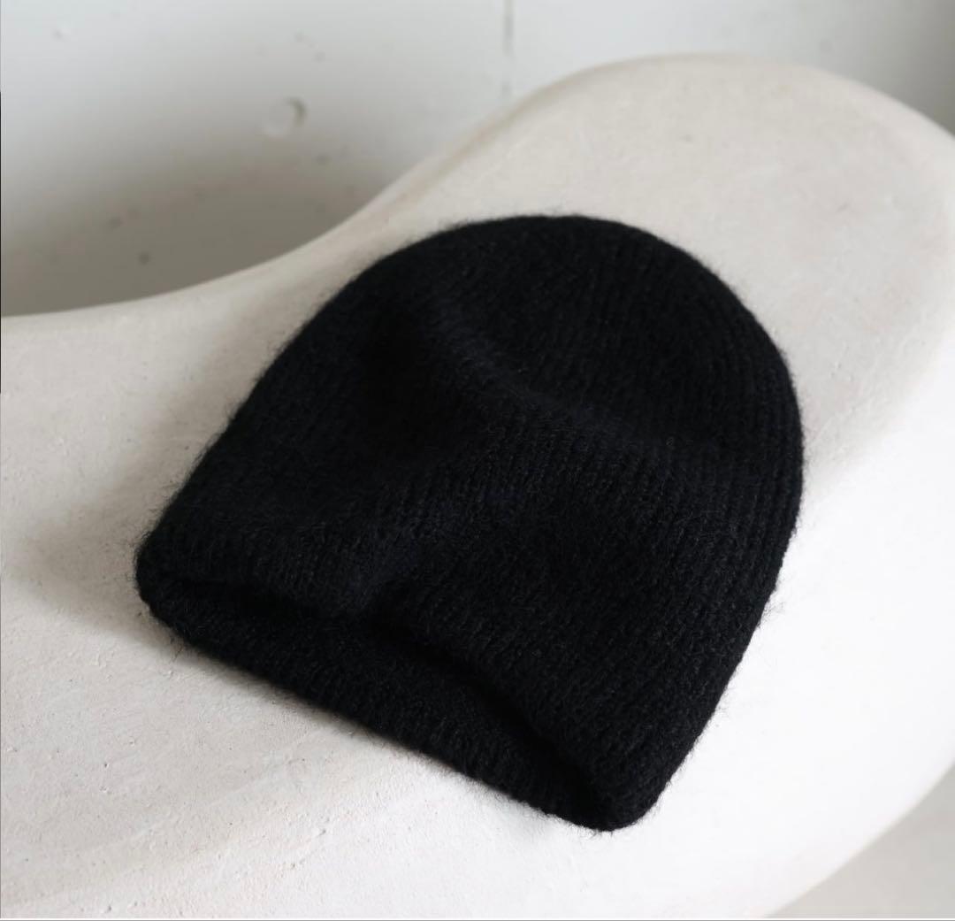 帽子 loose fit beanie / black