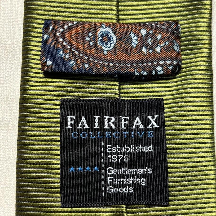 ◉極上品◉フェアファクス FAIRFAX★ 緑&濃い緑の切替 ★ソリッド・タイ