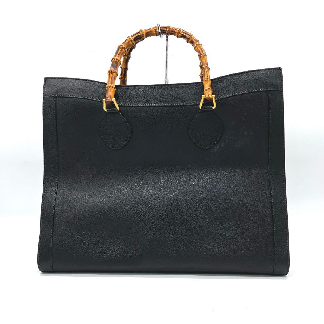 【GUCCI】トートバッグ　バンブー　レザー　ブラック