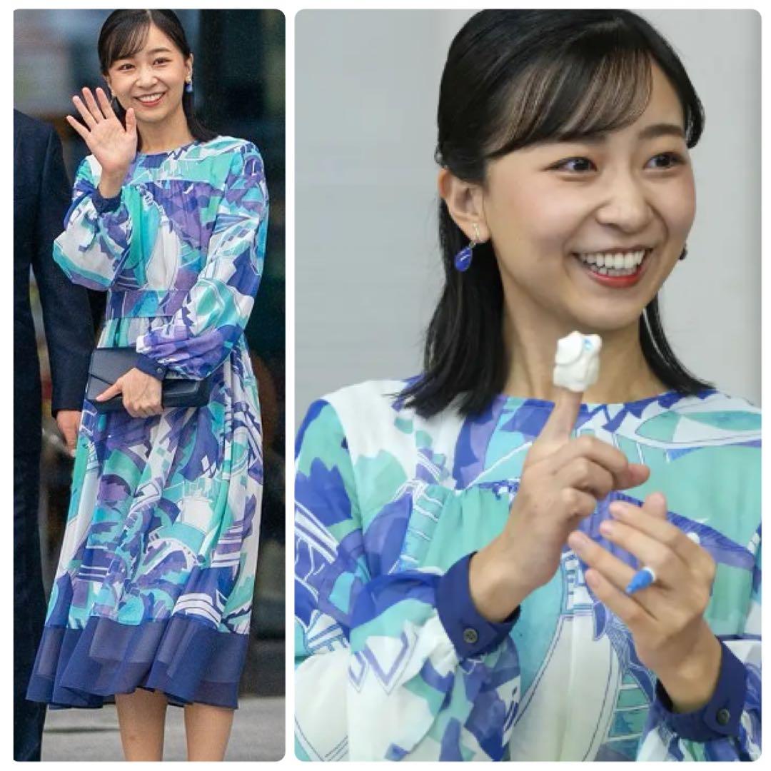 佳子様着用★24年 グレースコンチネンタル アールデコリゾートプリントワンピース