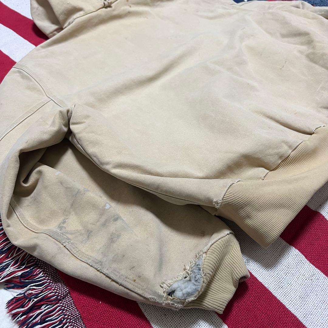 90s Carhartt カーハート ダックアクティブジャケット ベージュ ボロ