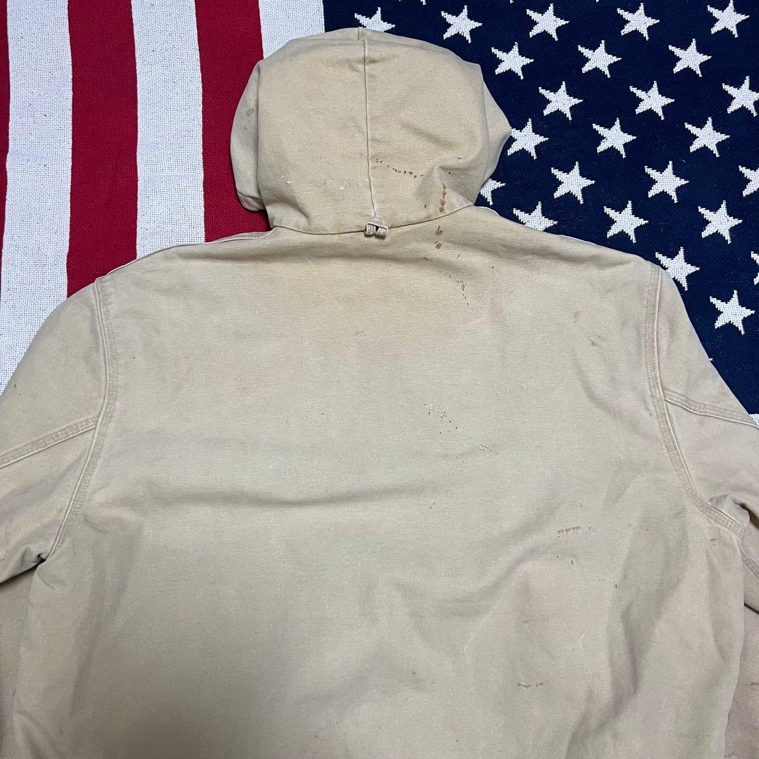 90s Carhartt カーハート ダックアクティブジャケット ベージュ ボロ