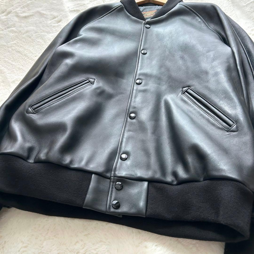 【美品】SKOOKUM スクーカム オールレザージャケット 黒　XL