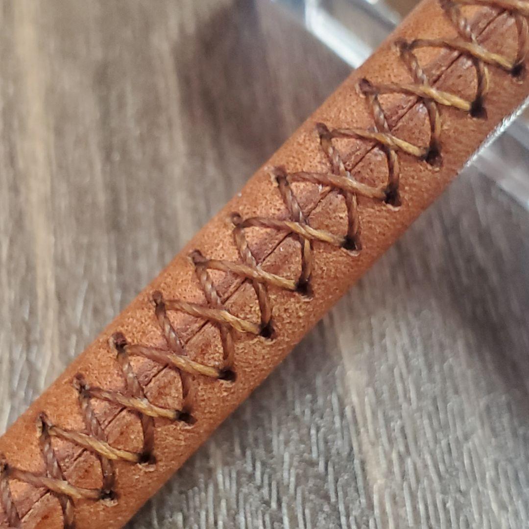 革軸シャーペン 0.5mm 手縫い仕立て　⑭