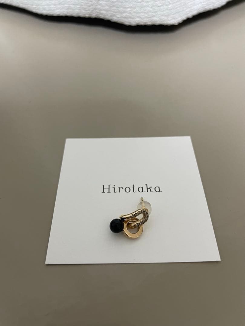 Hirotaka BELUGA ダイヤモンド オニキス ピアス 証明書付き