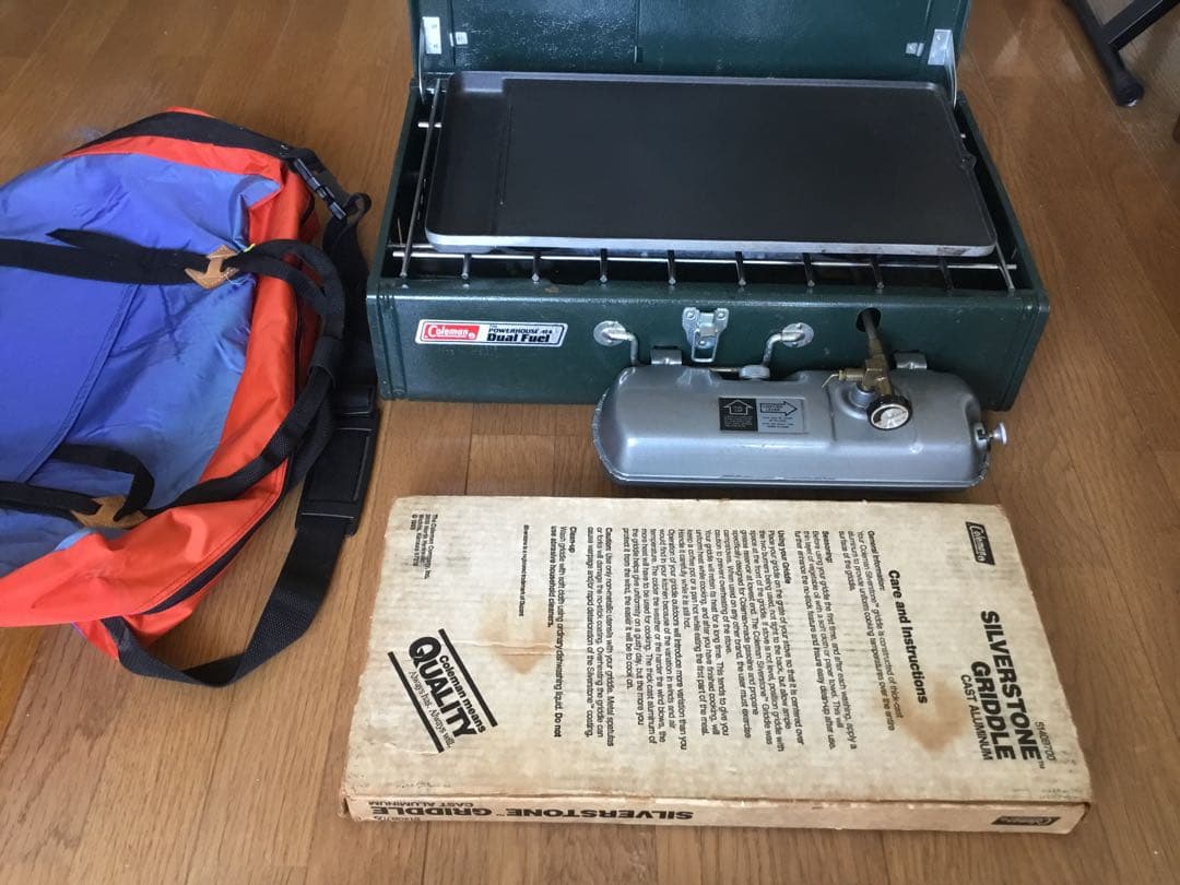 Coleman ツーバーナー とグリル　dual fual 414