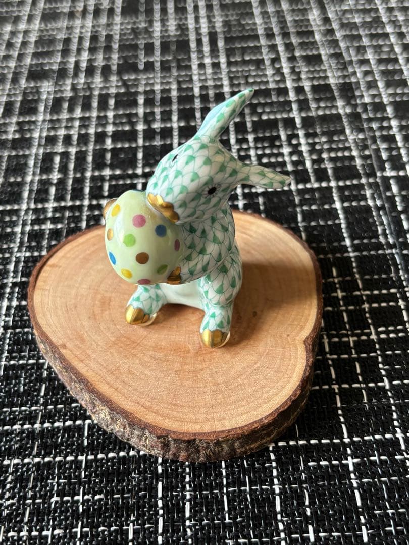ヘレンド HEREND フィギュリン イースターバニーグリーン
