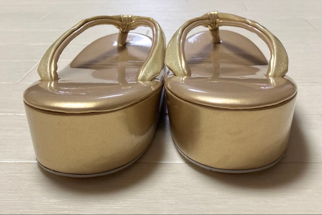 草履バッグセット　ゴールド　LLサイズ　大きいサイズ