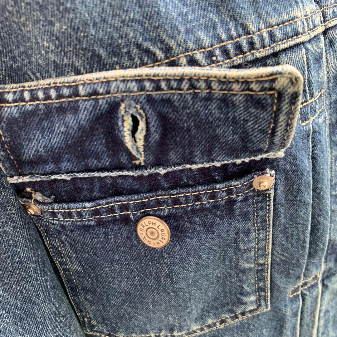 RRL 三ツ星 デニムジャケット 裏地チェック USA製 M