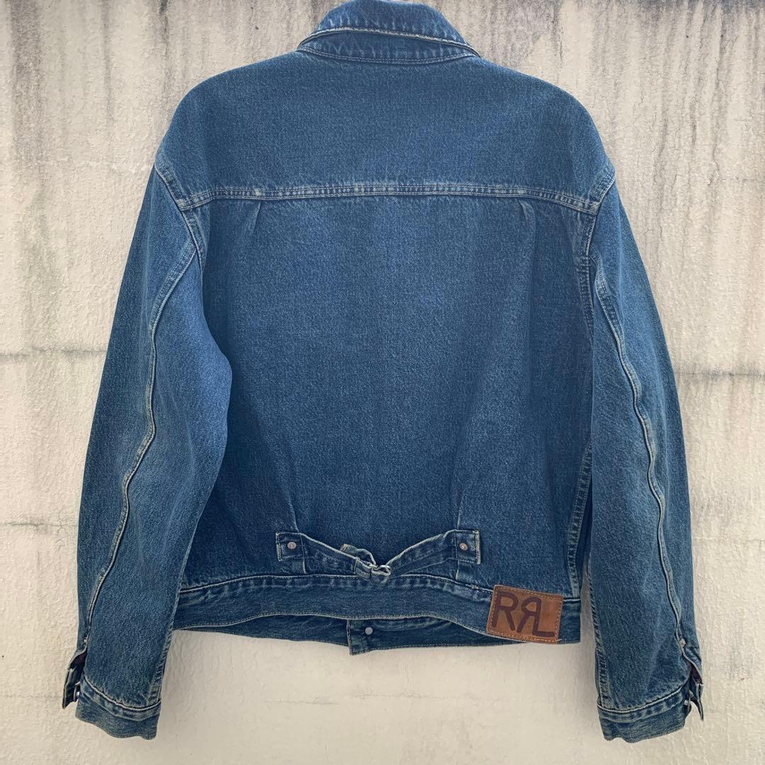 RRL 三ツ星 デニムジャケット 裏地チェック USA製 M