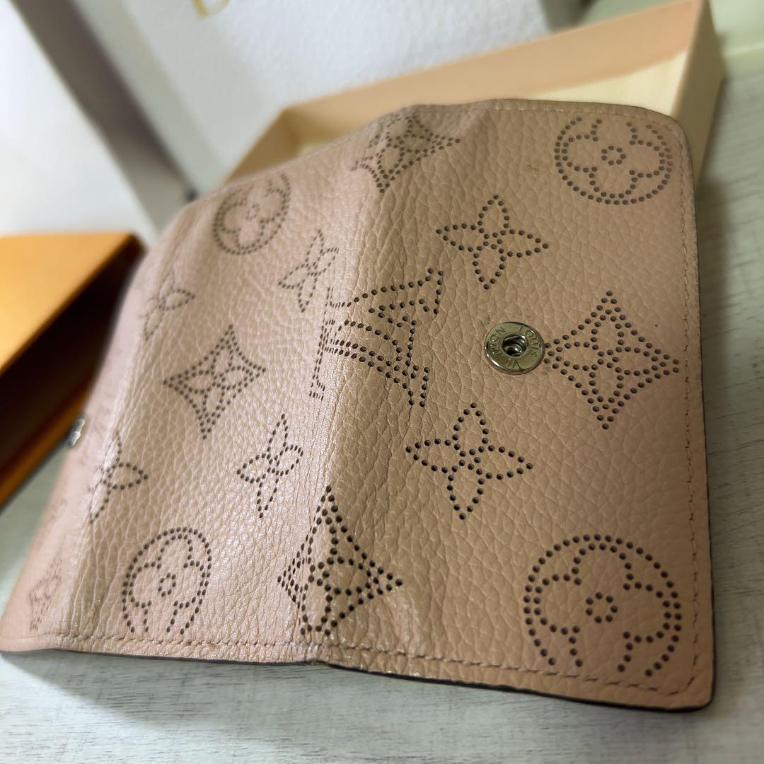 【汚れ有】LOUIS VUITTON ピンク マヒナ モノグラムキーケース
